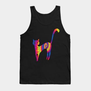 Cat poose Tie dye Tank Top